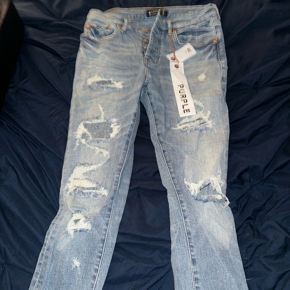 purple jeans